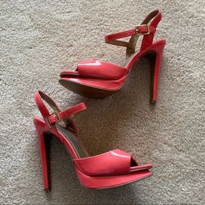 Coral platform stiletto heels ✨